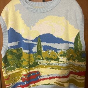 Cider Multicolor Landscape Knit Top